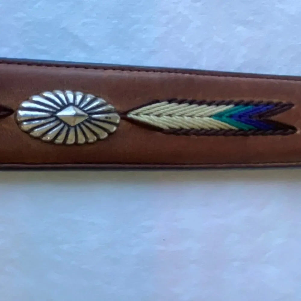 Tony Lama Sierra Madre Western Belt 7719L Men Unisex Leather Conchos Size 30